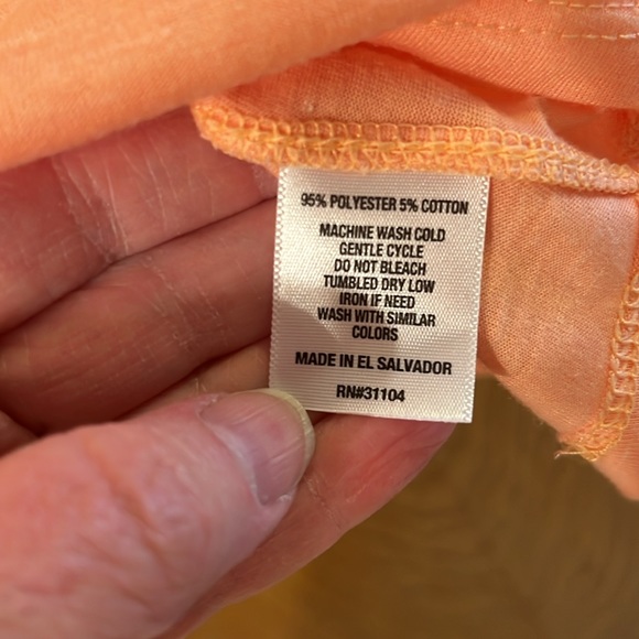 Zelos tangerine colored t-shirt size XXL - Picture 4 of 4